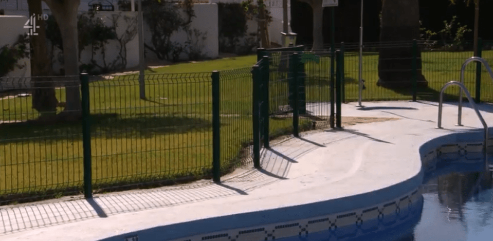 Cath hated the fence around the pool