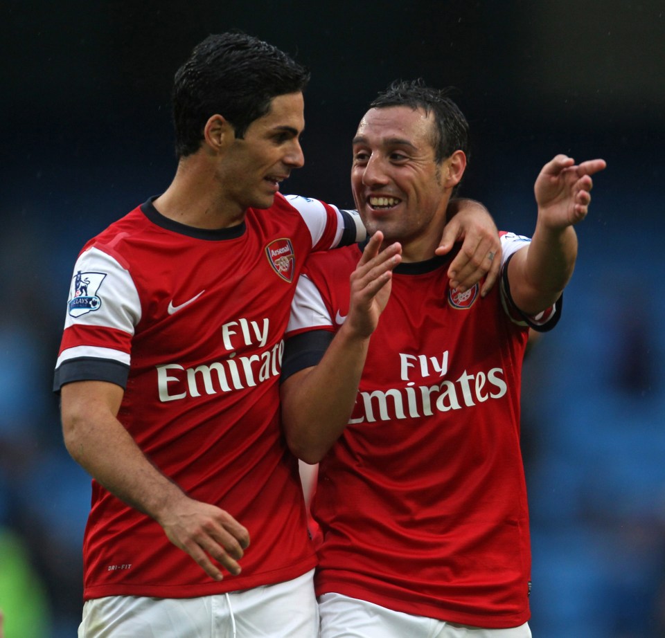 Arsenal boss Mikel Arteta and Santi Cazorla played together under Arsene Wenger