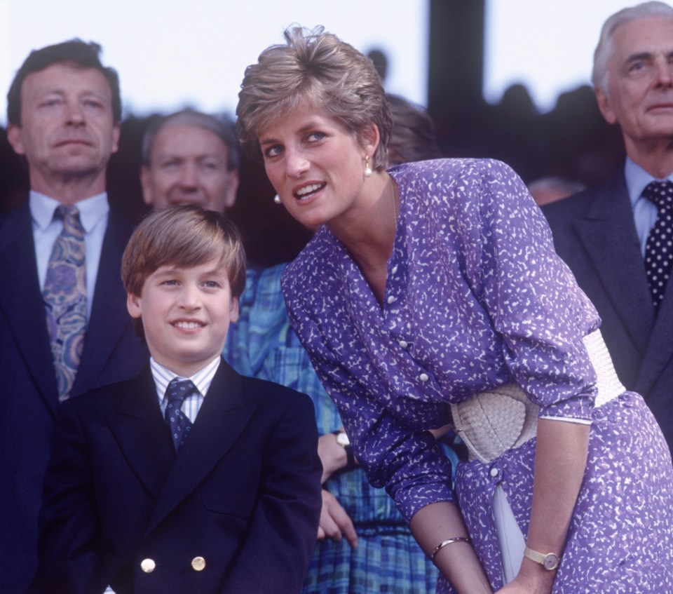 The heir to the throne with his late mother, Princess Diana