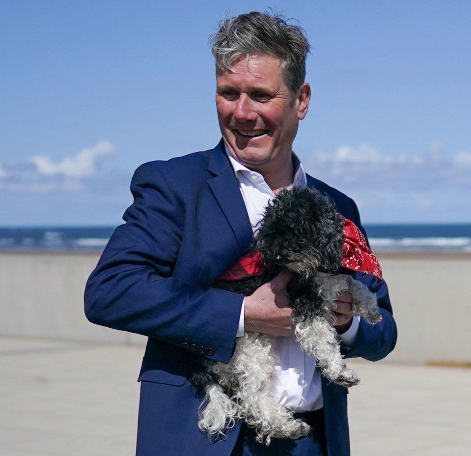 The Labour leader on the Seaton Carew seafront