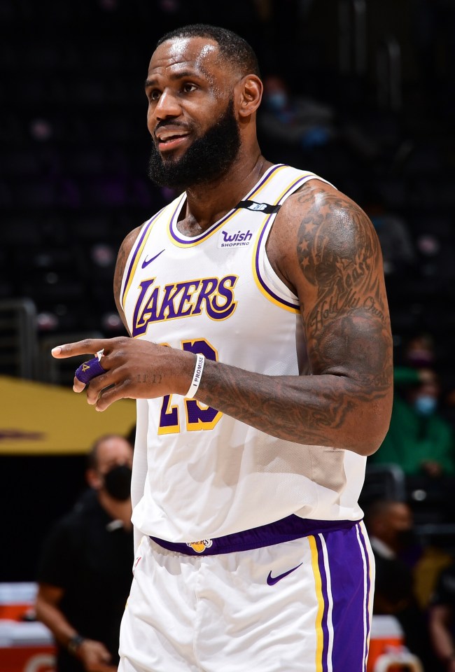 Los Angeles Lakers star LeBron James banked £69million last year