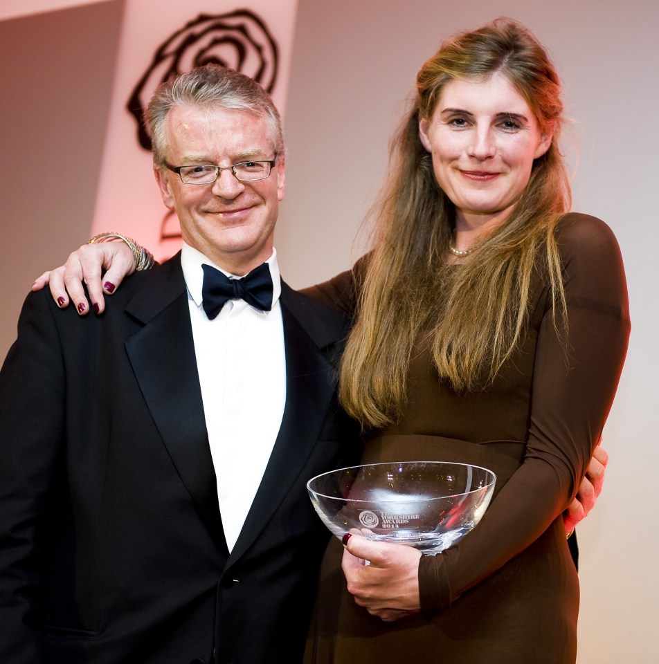 The farmyard TV star picking up a prize at the Countyside Awards in 2014