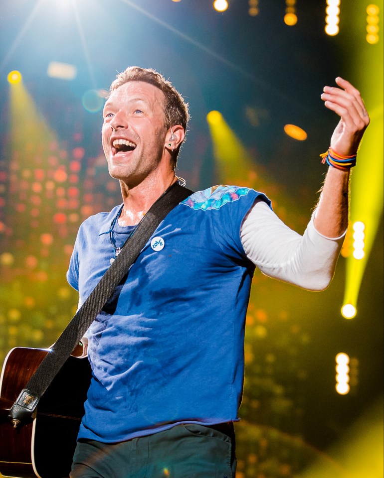 Chris Martin is opening the Brit Awards from a floating platform in the Thames