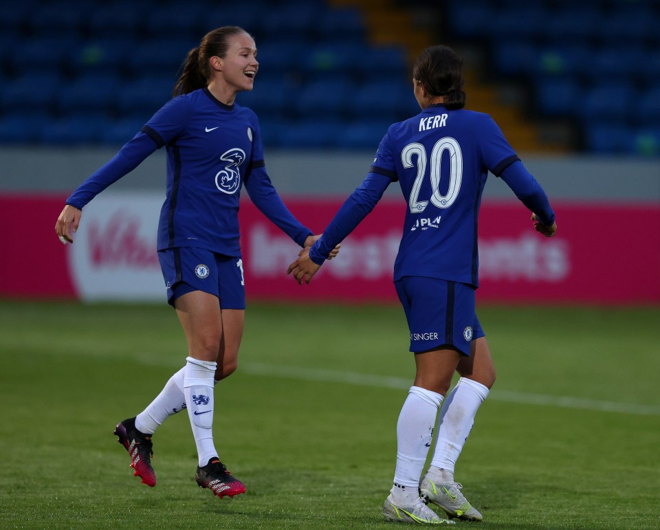 Guro Reiten was on target for Chelsea who knocked Everton out of the Women's FA Cup