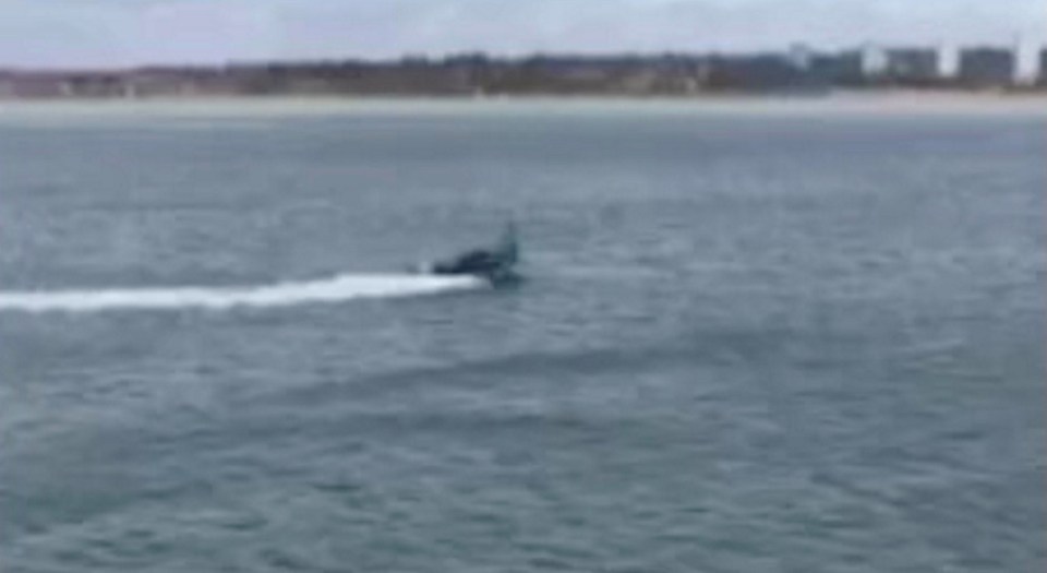 This is the moment the boat hit the buoy