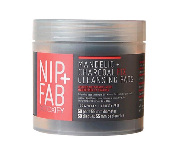 Nip+Fab's cleansing pads keeps oil at bay and stops it blocking pores, thanks to detoxifying charcoal and witch hazel, and gently exfoliating AHAs