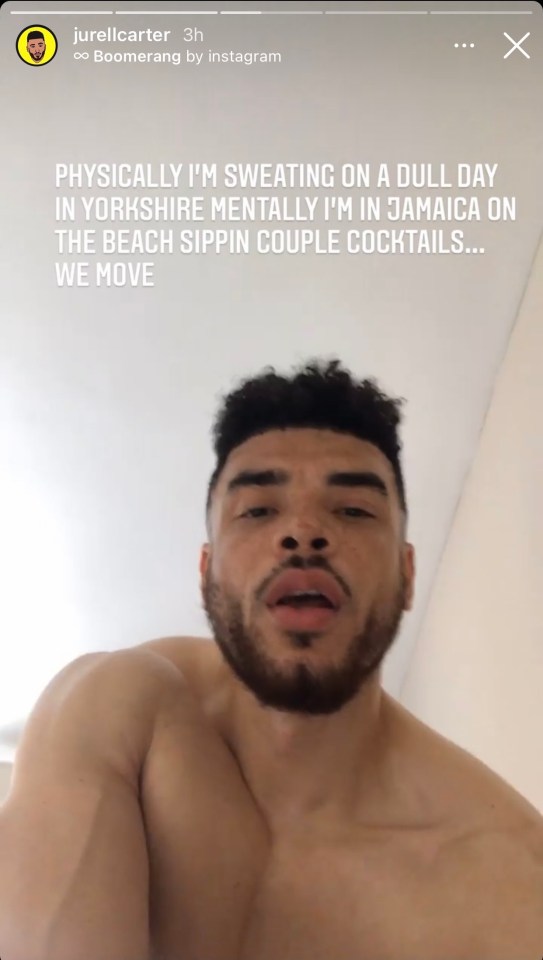 Jurell posted the racy video on Instagram - and fans went wild