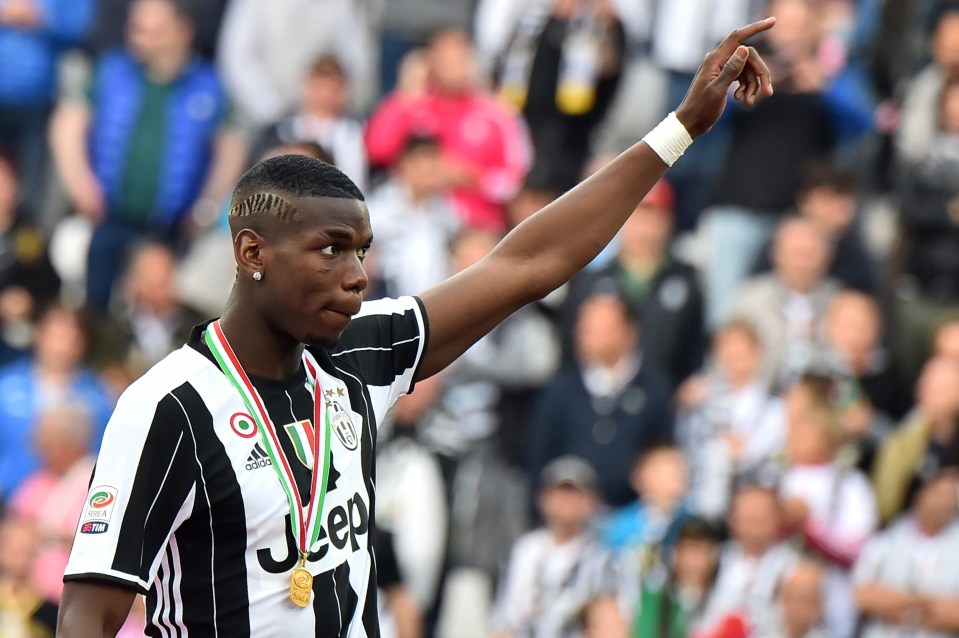 Paul Pogba, 28, won four Serie A titles at Juventus between 2012 and 2016