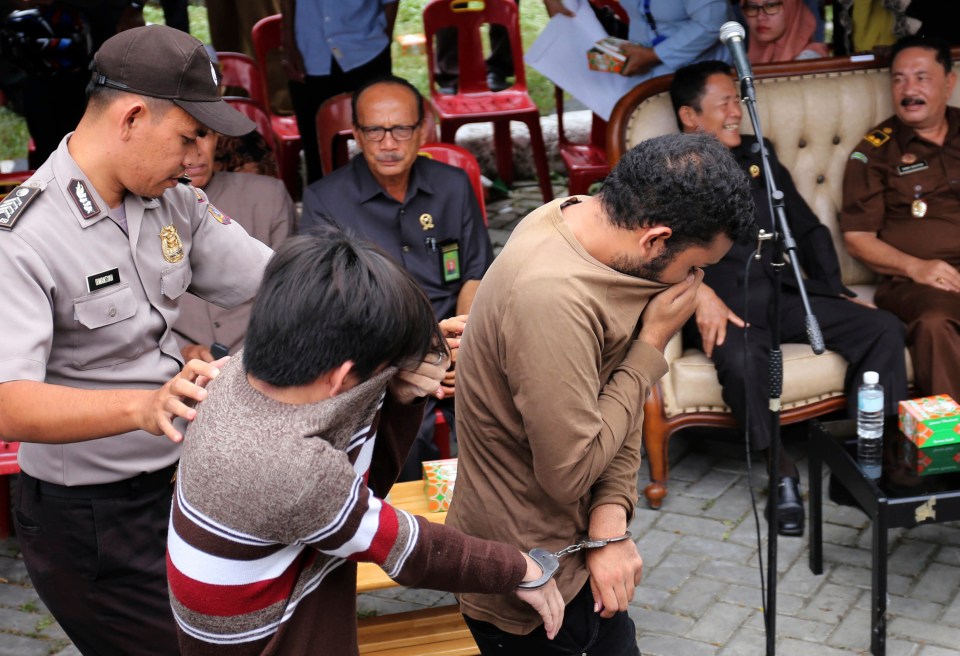 Two men convicted of gay sex - some homosexual couples have been exorcised in Indonesia