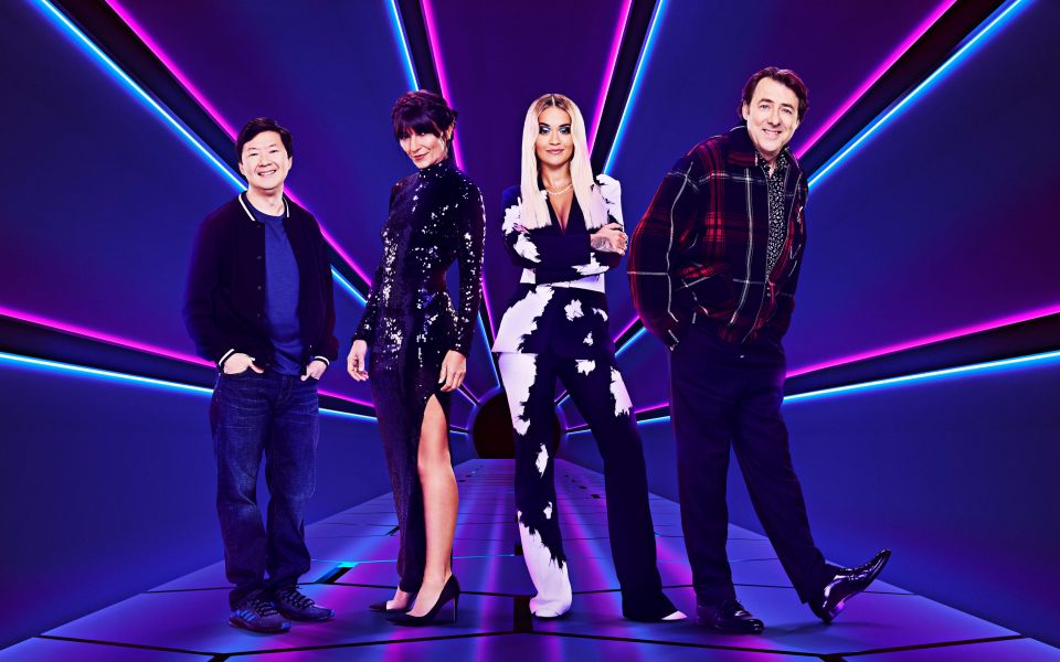 Rita Ora (second from right) is a judge on The Masked Singer and was speculated to be a contestant