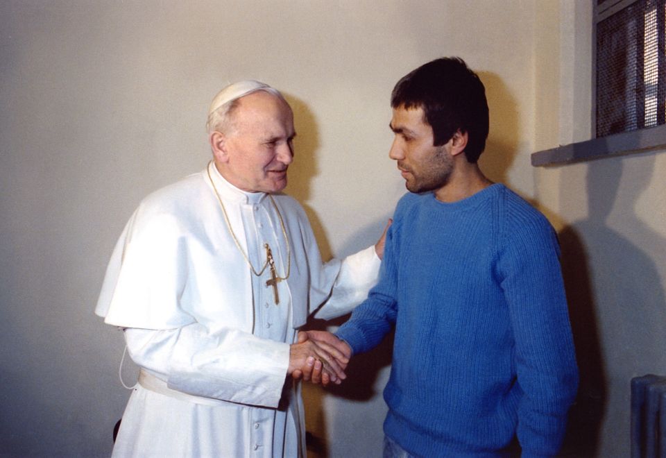 The pontiff met his would-be killer two years after the assassination attempt