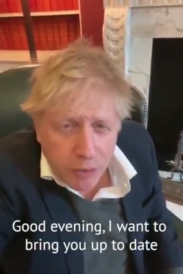 Covid-stricken Boris in April last year