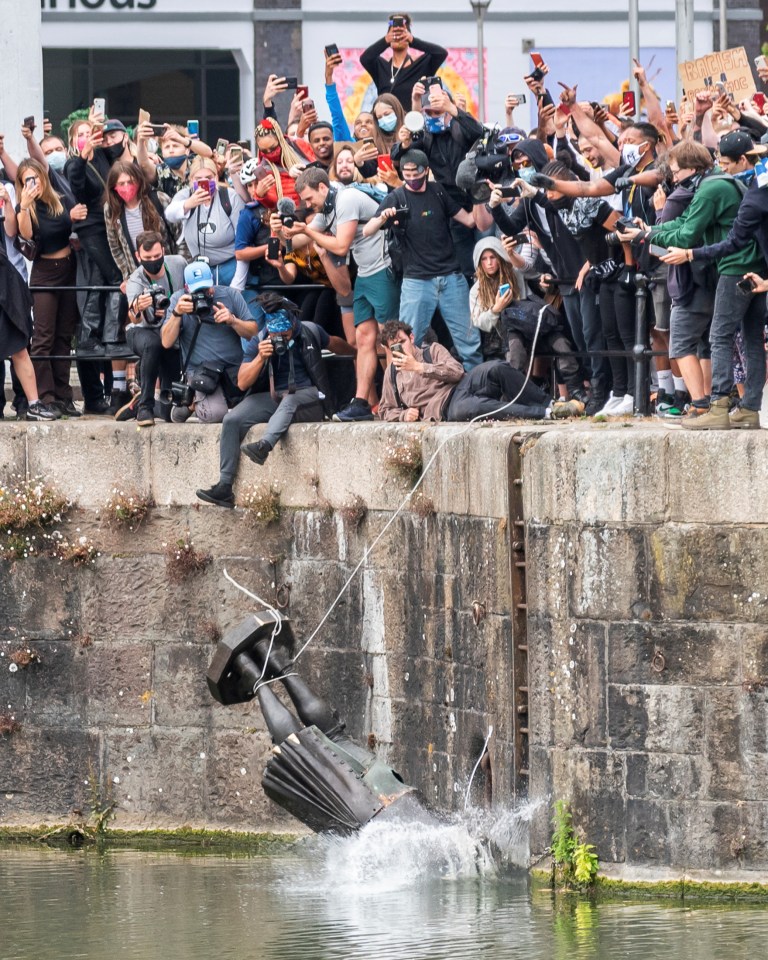 The Edward Colston statue was dumped in a river after it was toppled last year