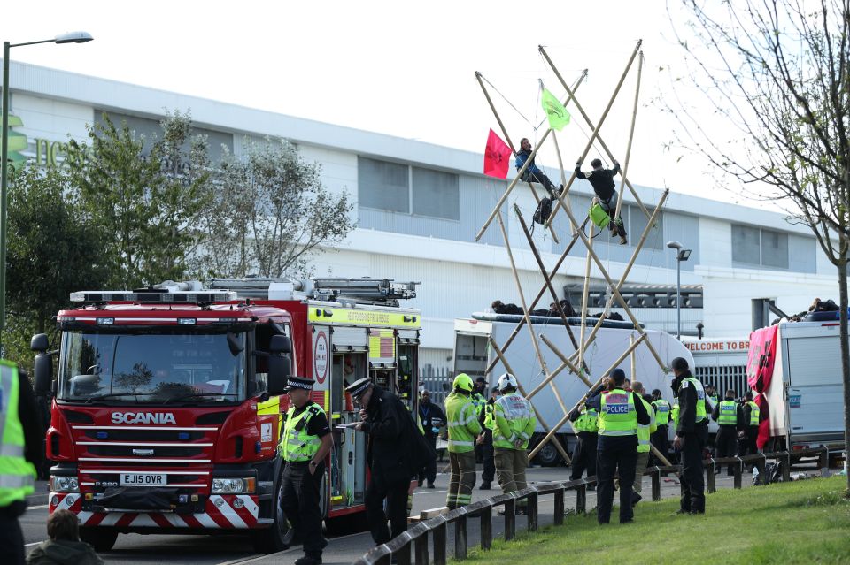 St Albans magistrates’ court heard how the six XR defendants blocked The Sun’s print plant in Broxbourne, Herts, last September