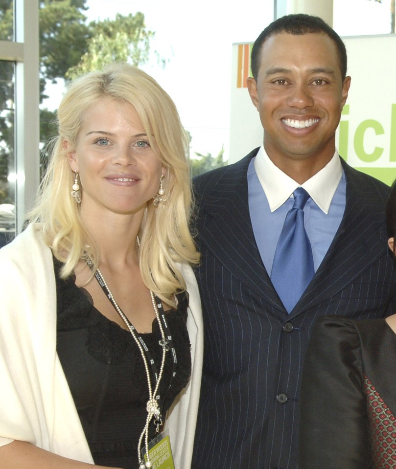 Tiger Woods with Elin Nordegren, who he married in 2004