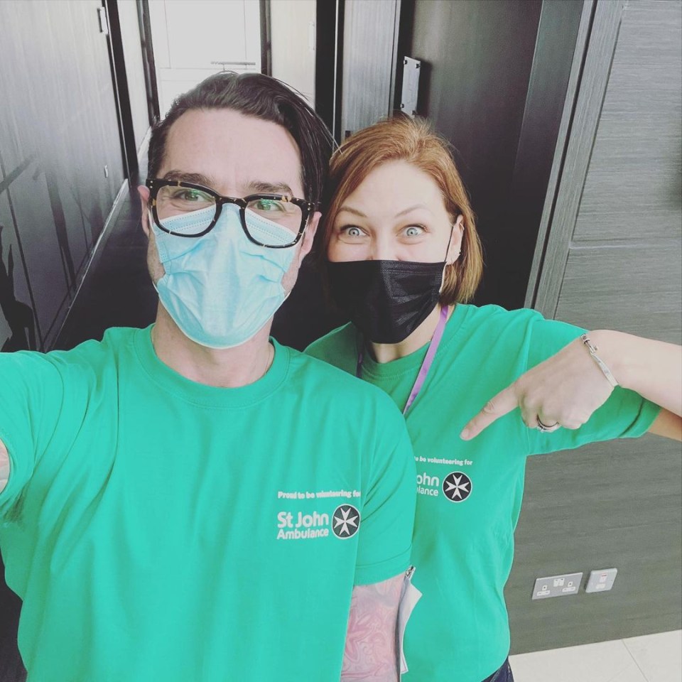 The couple have been volunteering with St John's Ambulance to help roll out the coronavirus vaccine