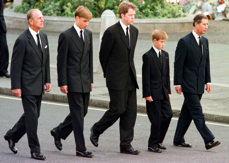 Harry had to walk behind his mum's casket during her very public funeral