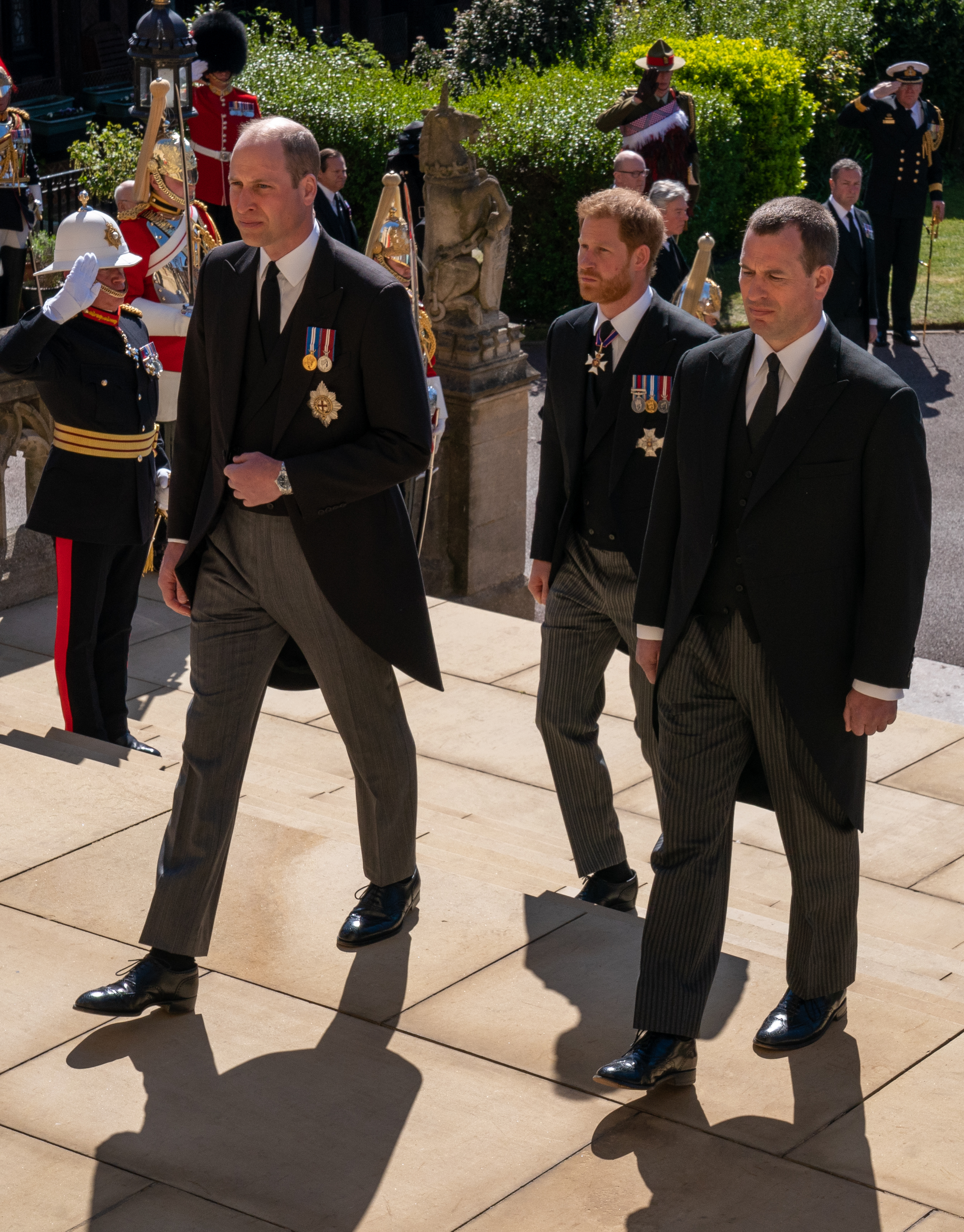 Prince William and Prince Harry met for the first time since the family rift at Prince Philip's funeral