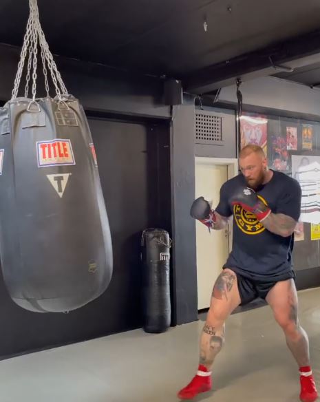 Hafthor Bjornsson has been training hard ahead of his clash with Eddie Hall