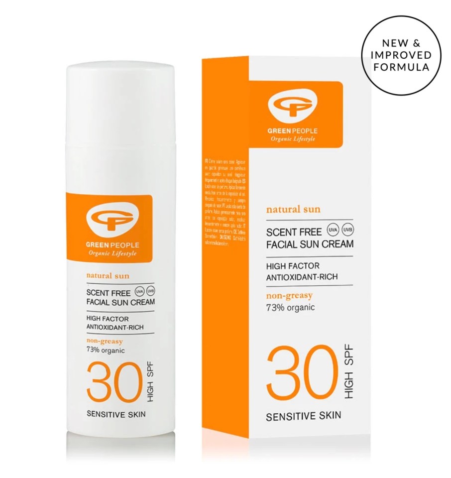 Green People scent-free facial sun cream SPF30 is the perfect option for sensitive skin types