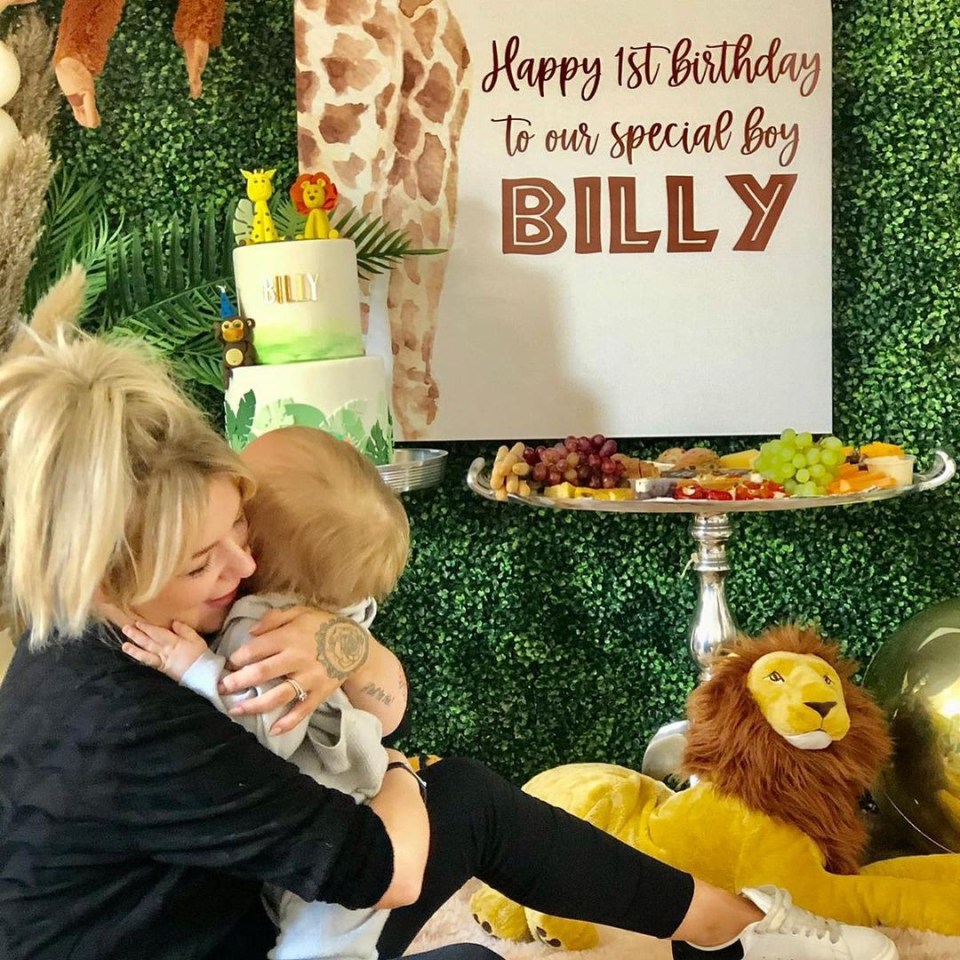 The jungle party theme was a hit with baby Billy