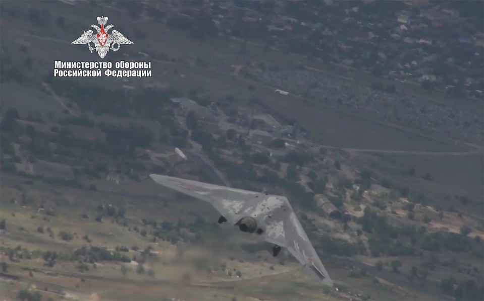 A Russian video showed their fearsome new stealth drone flying