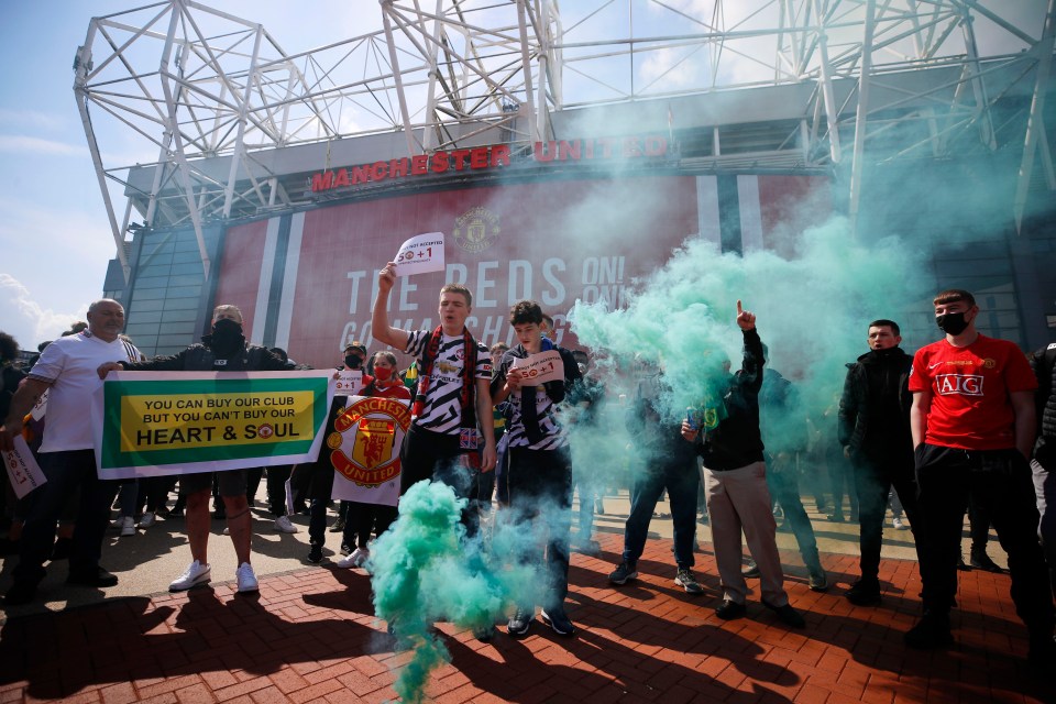 Supporters made their voice heard outside United's ground