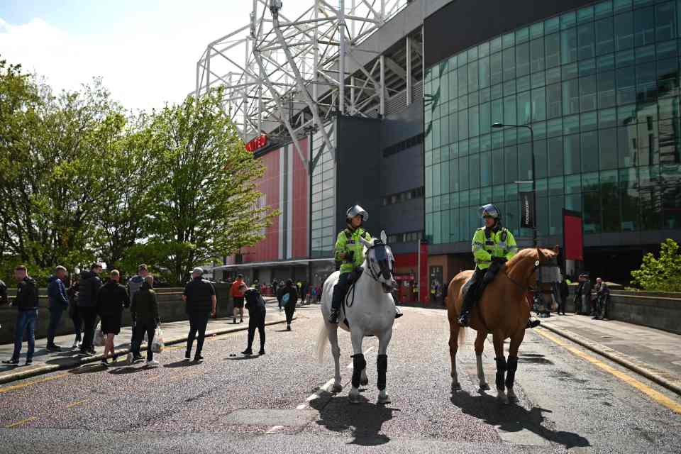 A police presence was also in situ at the planned demonstration