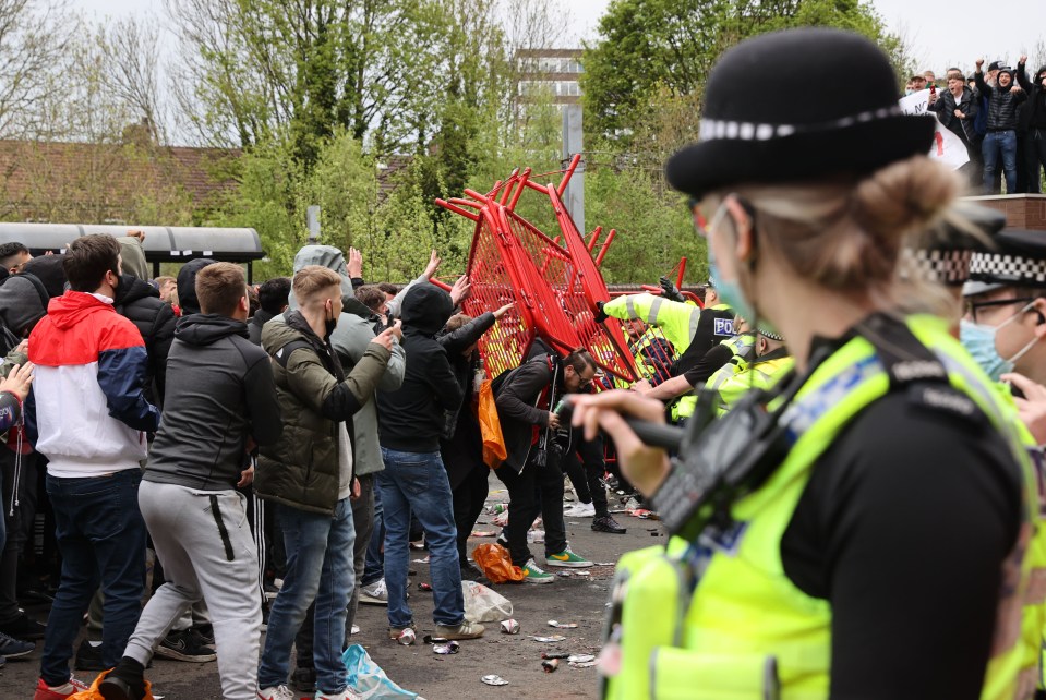 Some fans didn't quite get the memo about it being a 'peaceful protest'