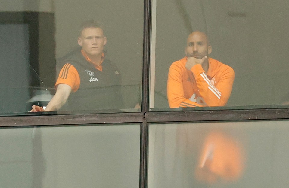 Manchester United fans blocked the squad from leaving the Lowry Hotel