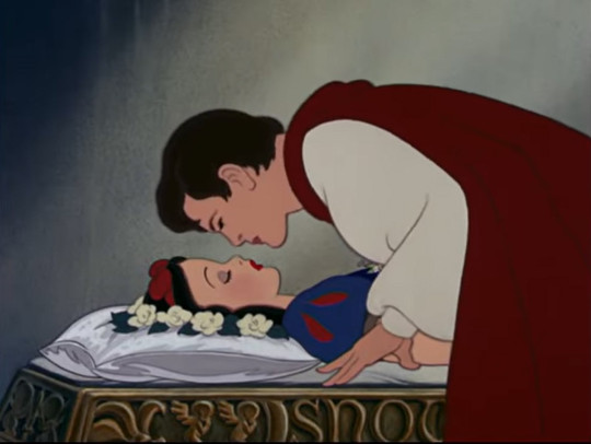 The original story of Snow White doesn't feature the kiss