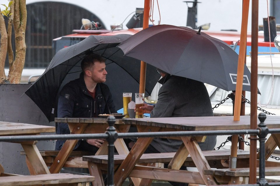 Drinkers across the country have had to brave the unpredictable weather over the past month