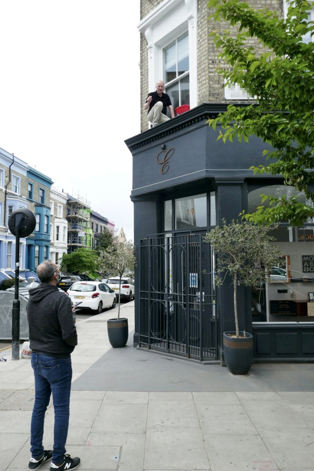 Comedian Ade Edmondson was in a spot of bother after getting trapped on his ledge