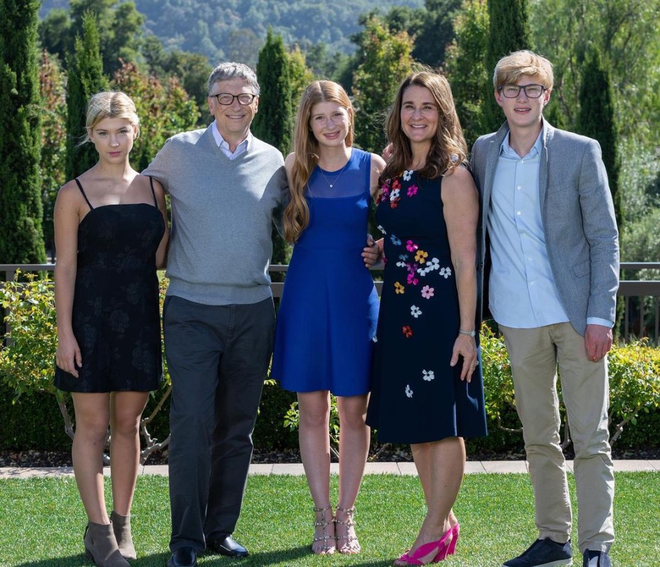 The couple have three kids together (from left): Phoebe, Jennifer and Rory