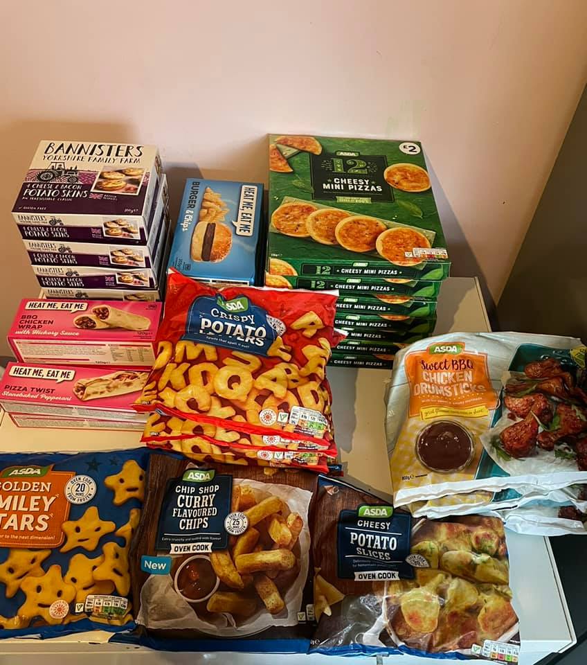 The Asda shopper proudly showed off her massive frozen food haul with prices from just 15p