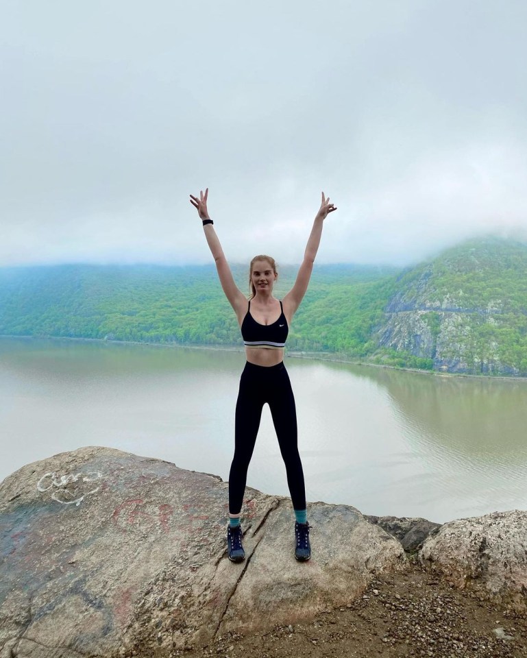 Fitness fan Alexina regularly posts Instagram pictures of herself on hikes, like in Beacon, New York state