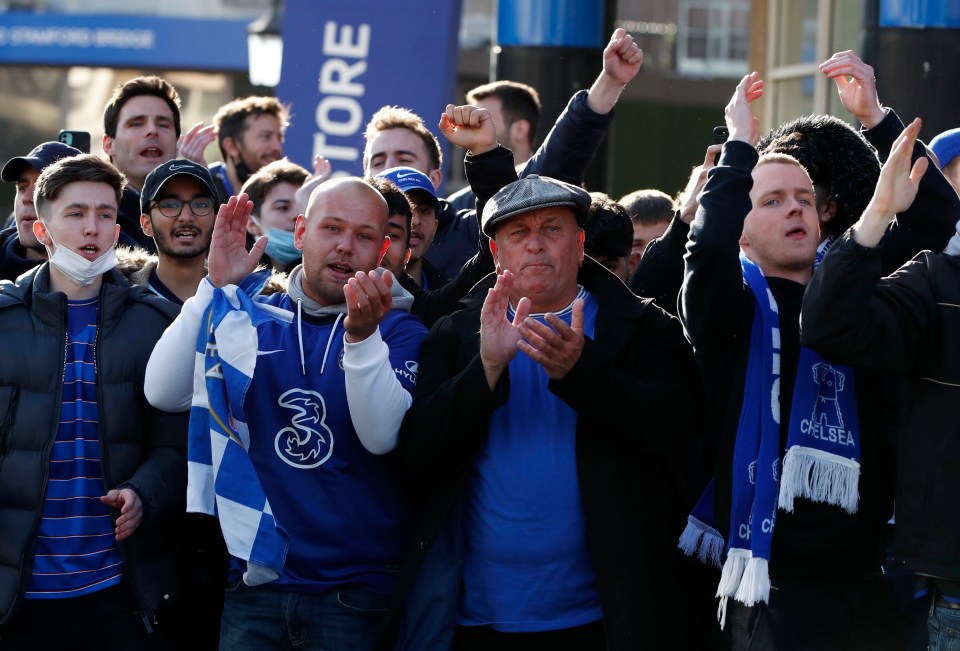 Supporters filled the streets of Chelsea