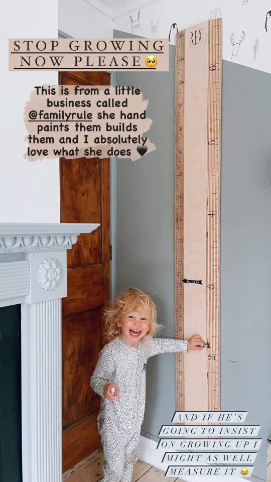 Stacey bought the height chart from a family business called Family Rule