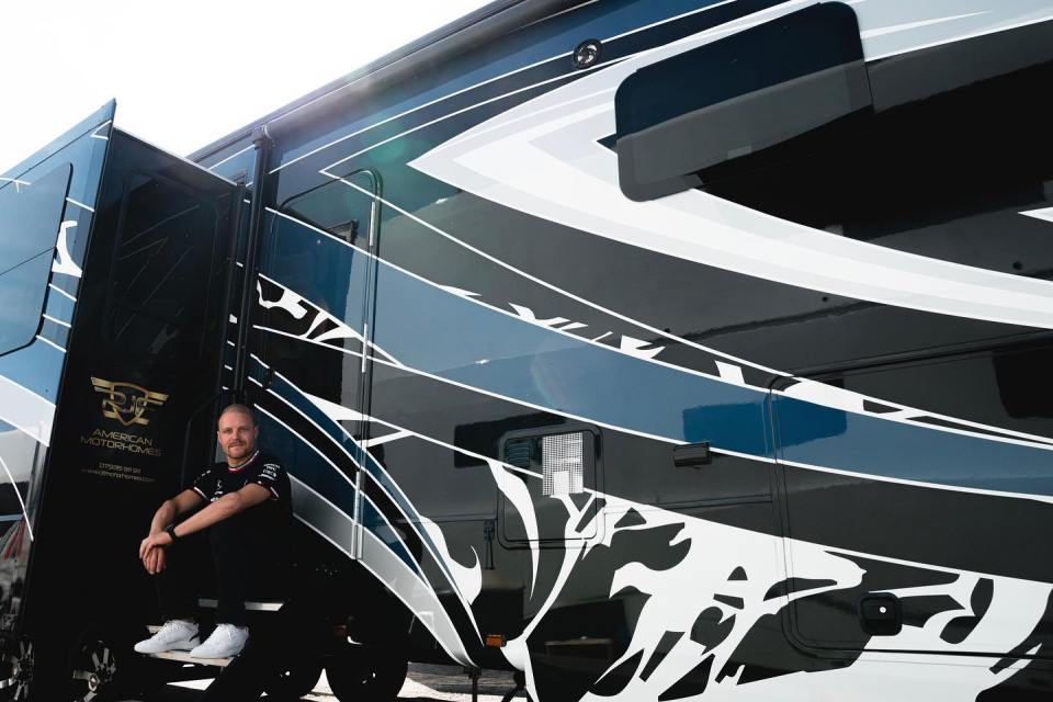 Bottas travels to all European races in his mobile home