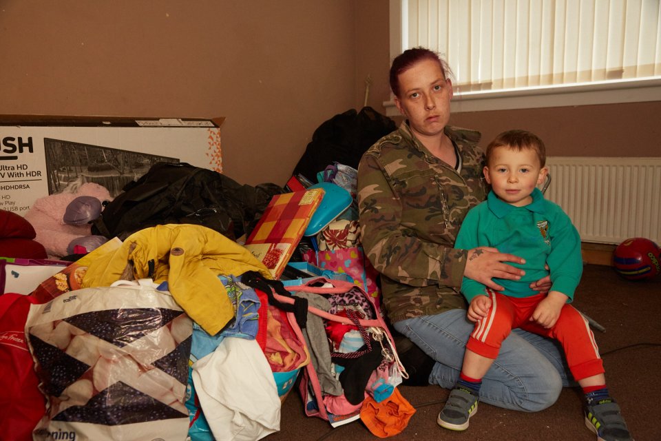 Jade Lockhart, pictured with her son Alfie, says the slugs are making his asthma worse