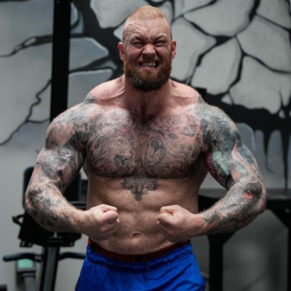 Hafthor Bjornsson has shown off his dramatic weight loss at 155kg