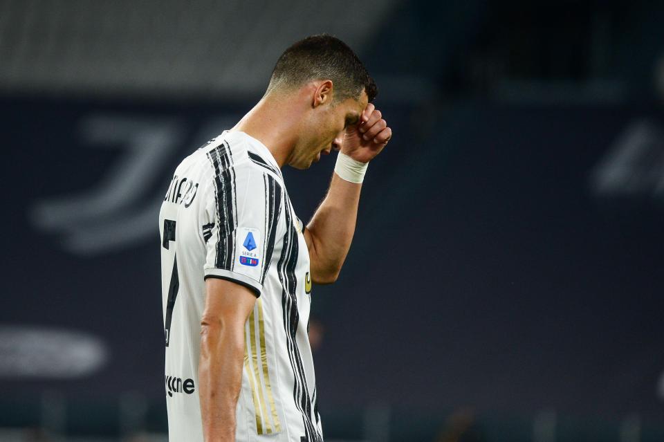 Ronaldo cut a frustrated figure during the match