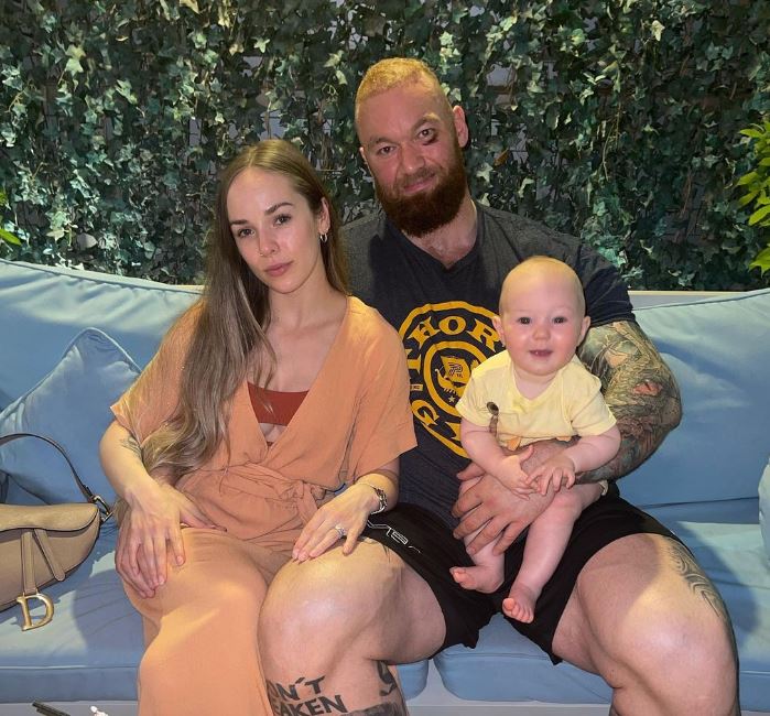 Hafthor Bjornsson is currently sporting a black eye