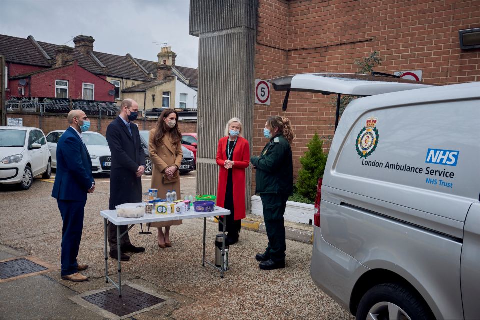 Prince William and Kate Middleton visited one of London Ambulance Service's Tea Trucks