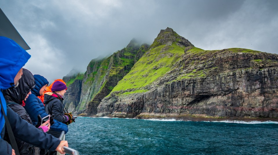 Vestmanna cliffs, 300-metre walls of grey with splashes of green, are a a birdwatchers’ paradise with