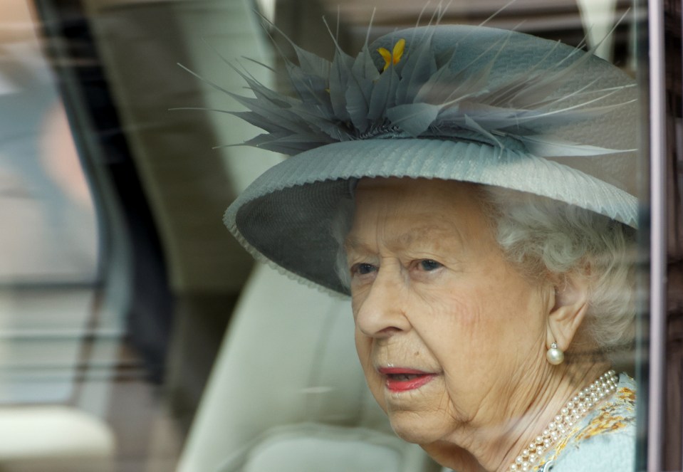 The Queen as she arrived for today's ceremony