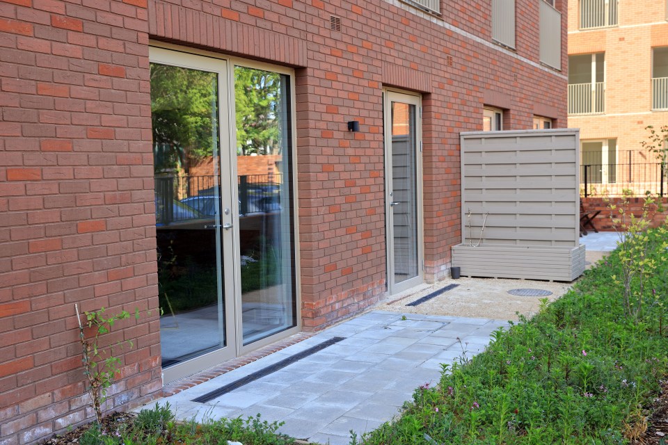 There's a patio outside her bedroom and living area