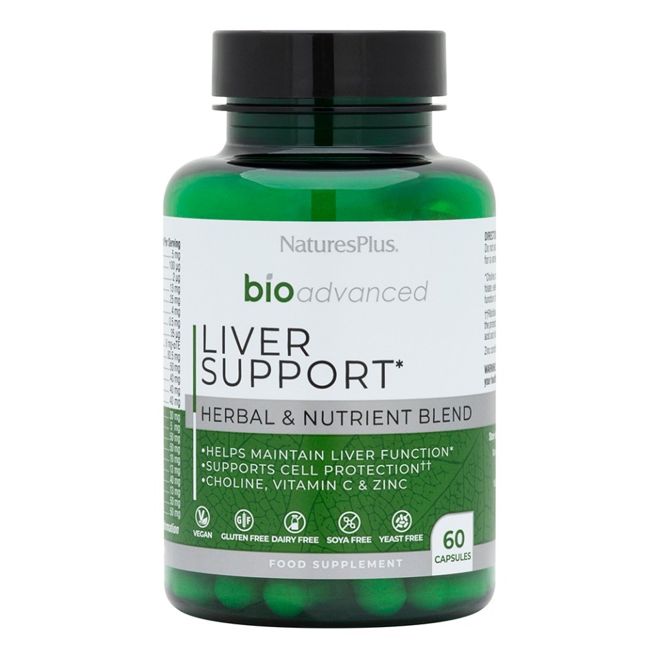 Take two easy-to-swallow capsules of Liver Support from Natures Plus a day to help your liver recover