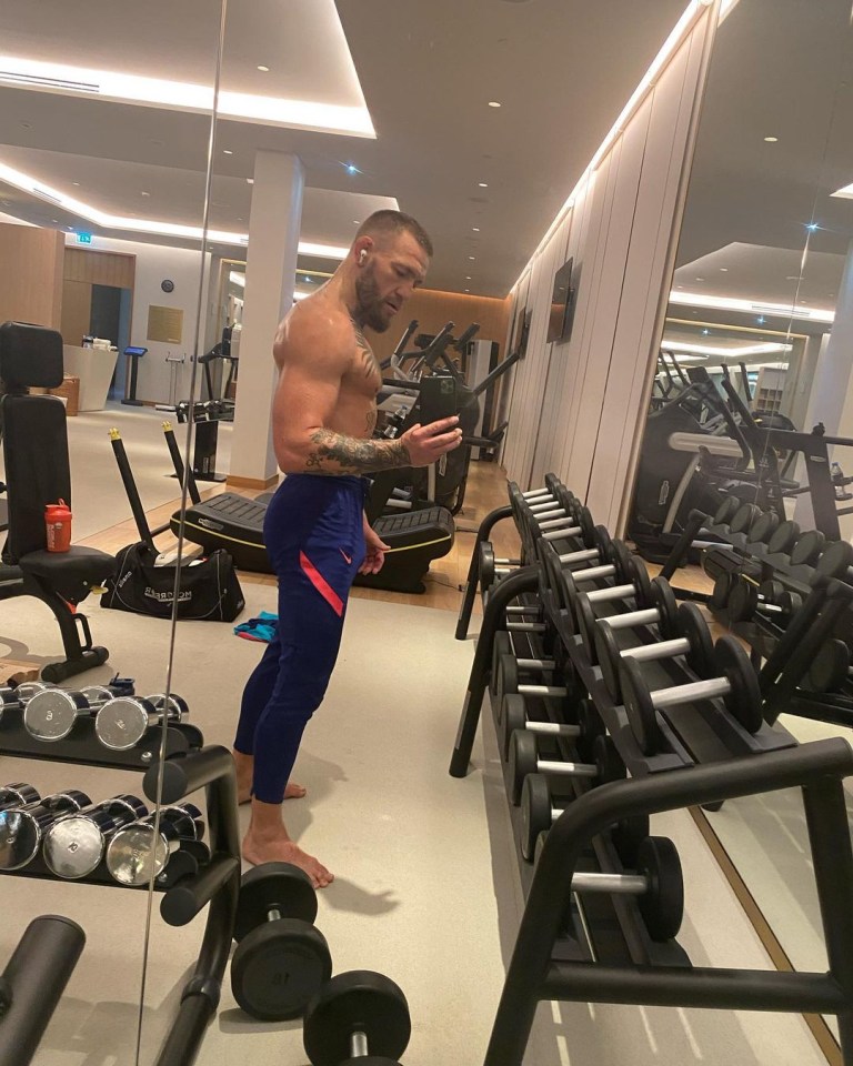 Conor McGRegor has provided his Instagram followers with a glimpse of his bulging biceps