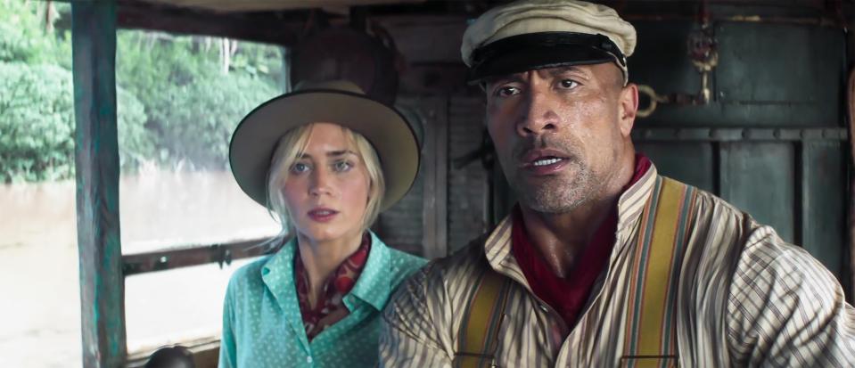 Emily Blunt and Dwayne Johnson both star in Jungle Cruise